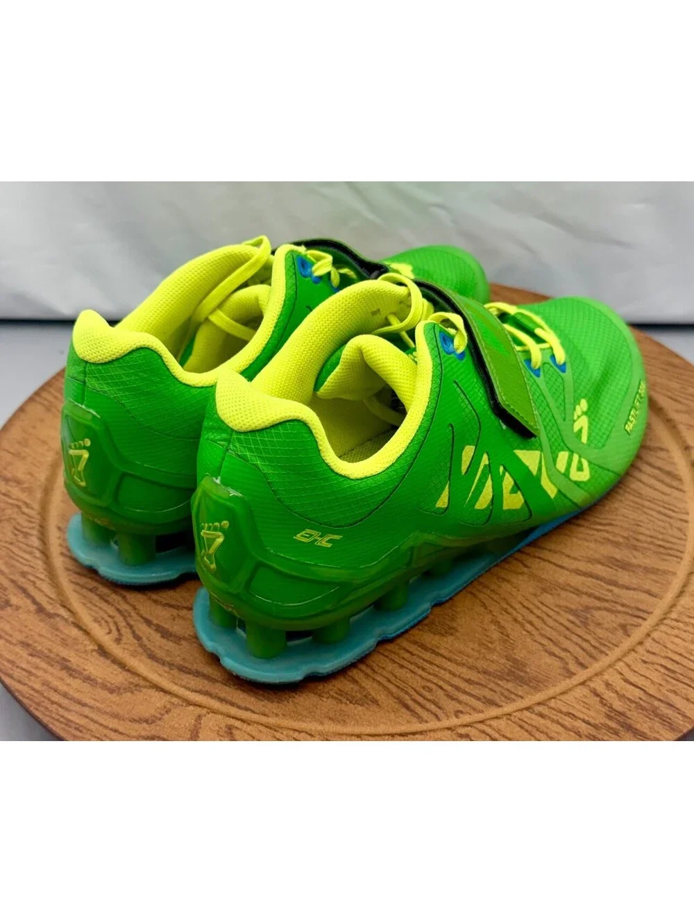 INOV-8 Fastlift 335 Green Yellow Power Weight Lifting Shoes Womens 8.5 Men 7